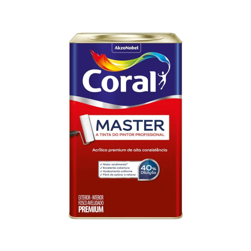 Tinta Acrílica Master Branco Gelo 18L Coral
