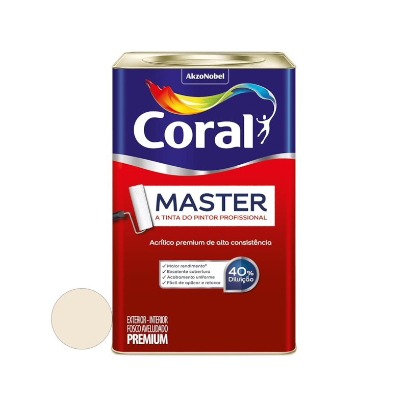 Tinta Acrílica Master Palha 18L Coral