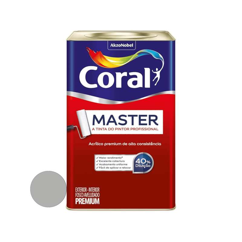 Tinta Acrílica Master Tubarão Branco 18L Coral