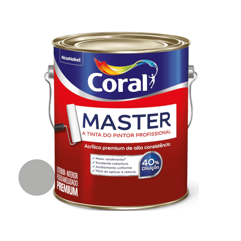 Tinta Acrílica Master Tubarão Branco 3,6L Coral