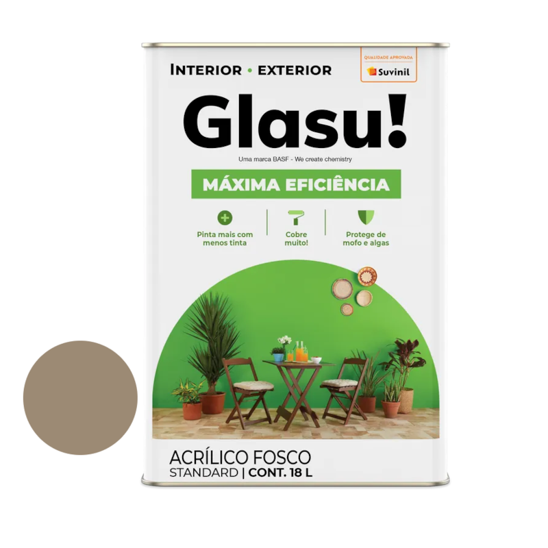 Tinta Acrílica Máxima Eficiência Capuccino Cremoso 18L Glasu