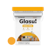 Tinta Acrílica Muda Fácil Fosco Amarelo Ouro 18L Glasu Tinta Acrílica Muda Fácil Fosco Amarelo Ouro 18L Glasu