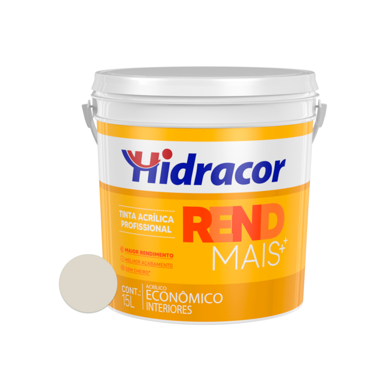 Tinta Acrílica Rend Mais Branco Gelo 15L Hidracor