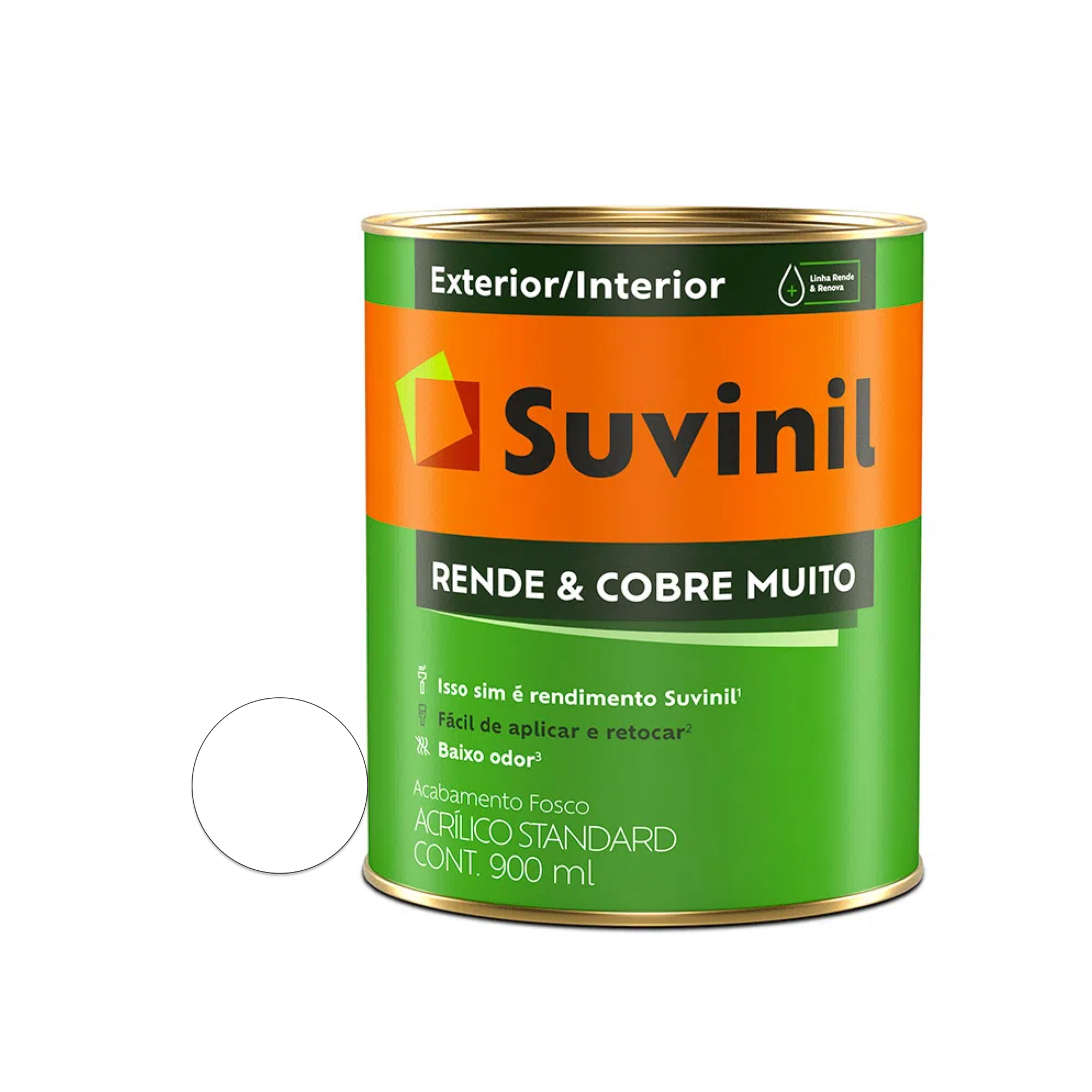 Tinta Acrílica Rende e Cobre Muito Branco 0,9L Suvinil - Apotiguar