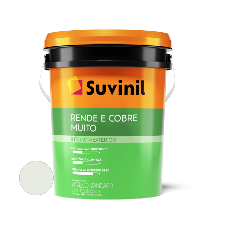 Tinta Acrílica Rende e Cobre Muito Branco Gelo 3,6L Suvinil