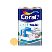 Tinta Acrílica Rende Muito Fosco Amarelo Canário 18L Coral 