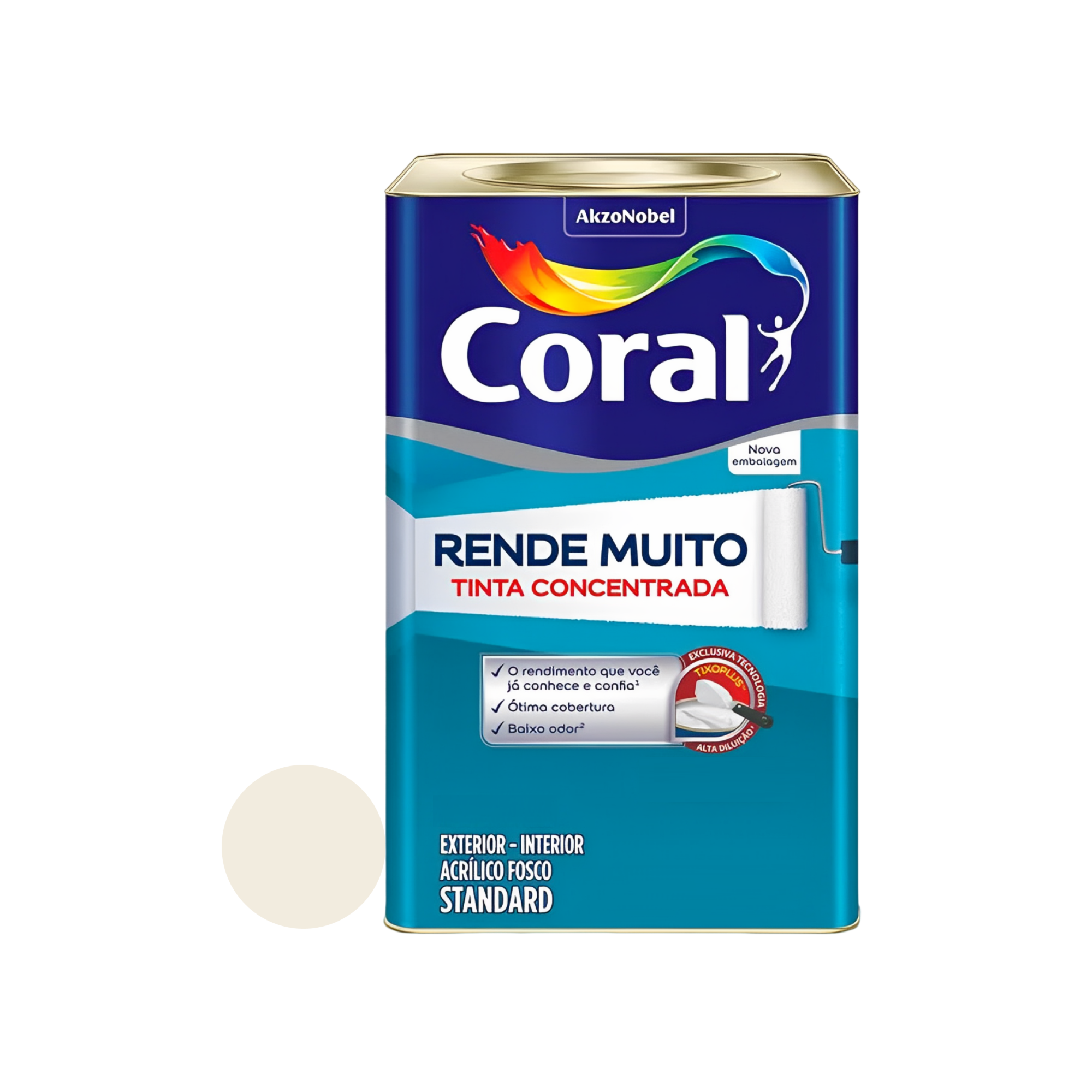 Tinta Acrílica Rende Muito Fosco Branco 18L Coral - Apotiguar