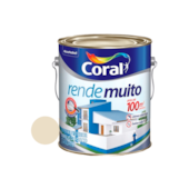 Tinta Acrílica Rende Muito Fosco Palha 3,6L Coral  Tinta Acrílica Rende Muito Fosco Palha 3,6L Coral
