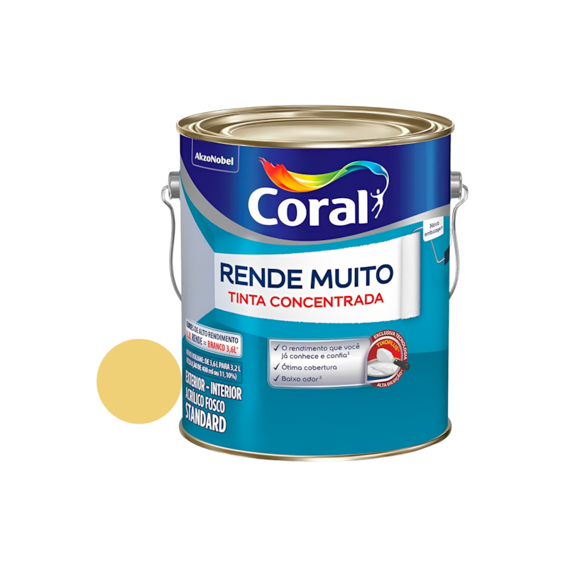 Tinta Acrílica Rende Muito Fosco Sino 3,2L Coral