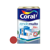 Tinta Acrílica Rende Muito Fosco Vermelho Cardinal 18L Coral  Tinta Acrílica Rende Muito Fosco Vermelho Cardinal 18L Coral