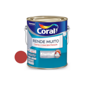 Tinta Acrílica Rende Muito Fosco Vermelho Cardinal 3,6L Coral 