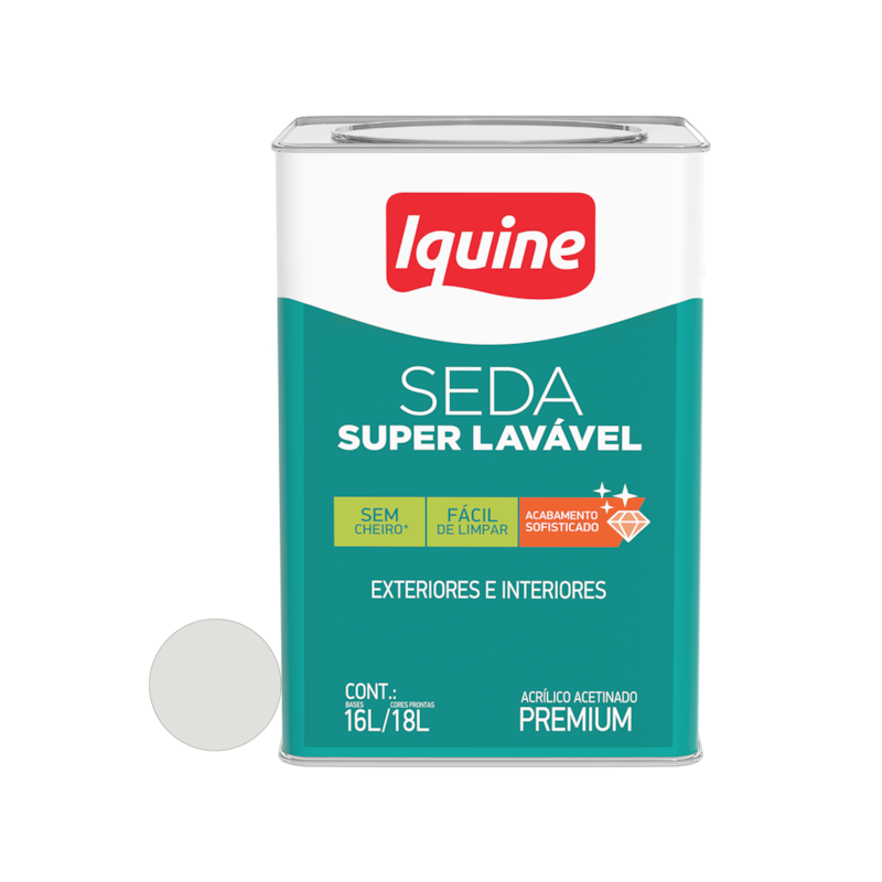 Tinta Acrílica Seda Super Lavável Branco Gelo 18L Iquine