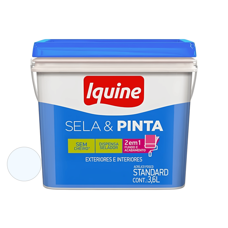 Tinta Acrílica Sela e Pinta Branco Neve 3,6L Iquine