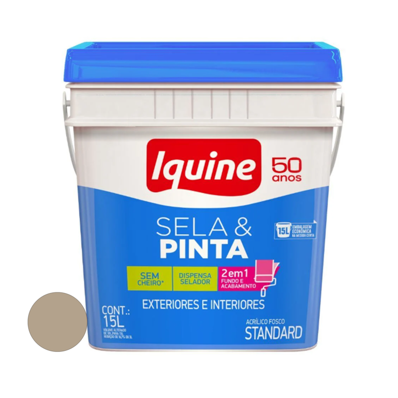 Tinta Acrílica Sela e Pinta Camurça 15L Iquine
