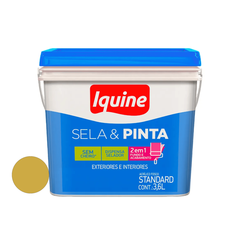 Tinta Acrílica Sela e Pinta Gengibre 3,6L Iquine
