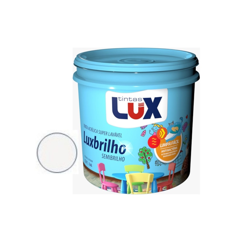 Tinta Acrílica Semi Brilho Luxbrilho Branco Neve 3,6L