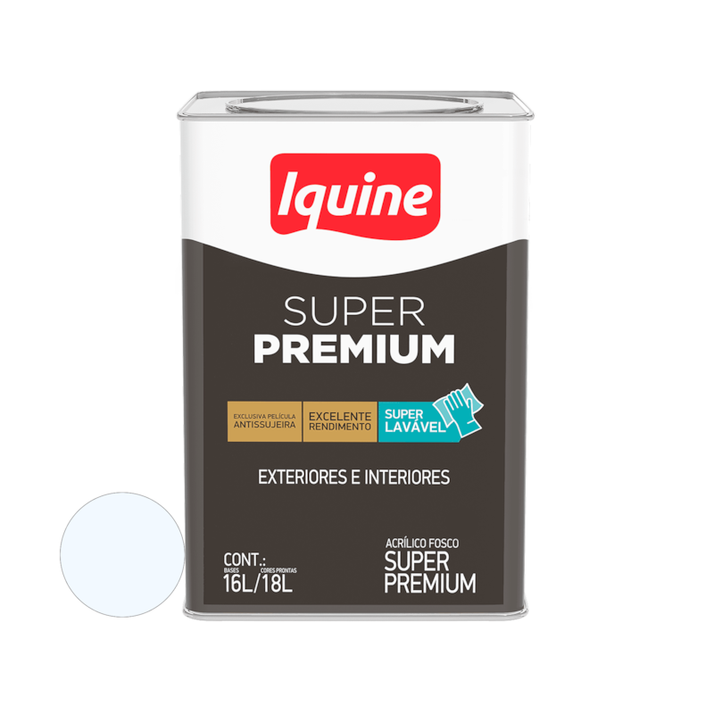 Tinta Acrílica Super Premium 18L Branco Neve Iquine
