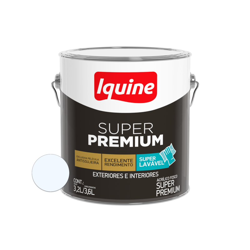 Tinta Acrílica Super Premium 3,6L Branco Neve Iquine