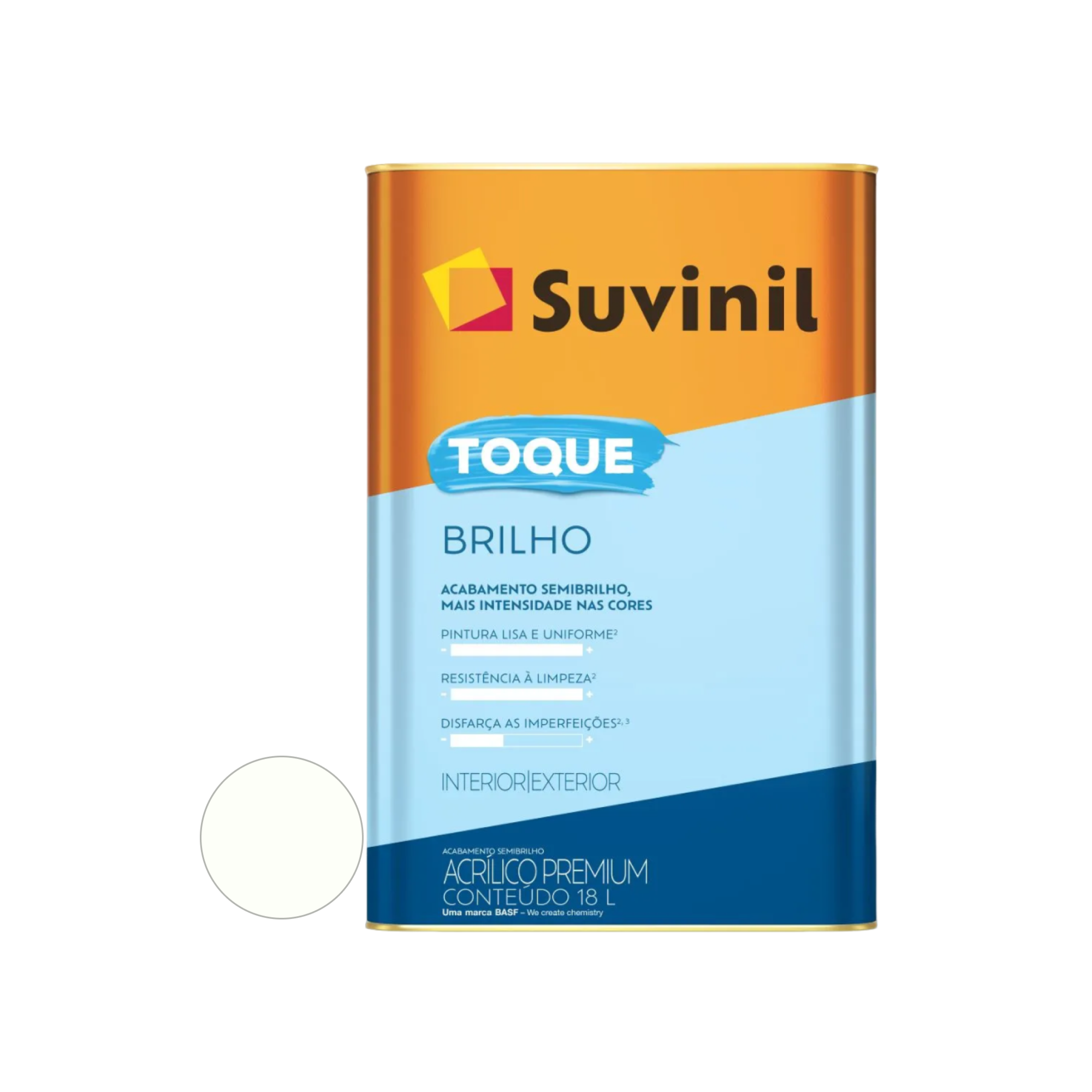 Tinta Acrílica Toque Brilho Branco Neve 18L Suvinil - Apotiguar