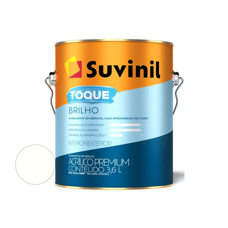 Tinta Acrílica Toque Brilho Branco Neve 3,6L Suvinil