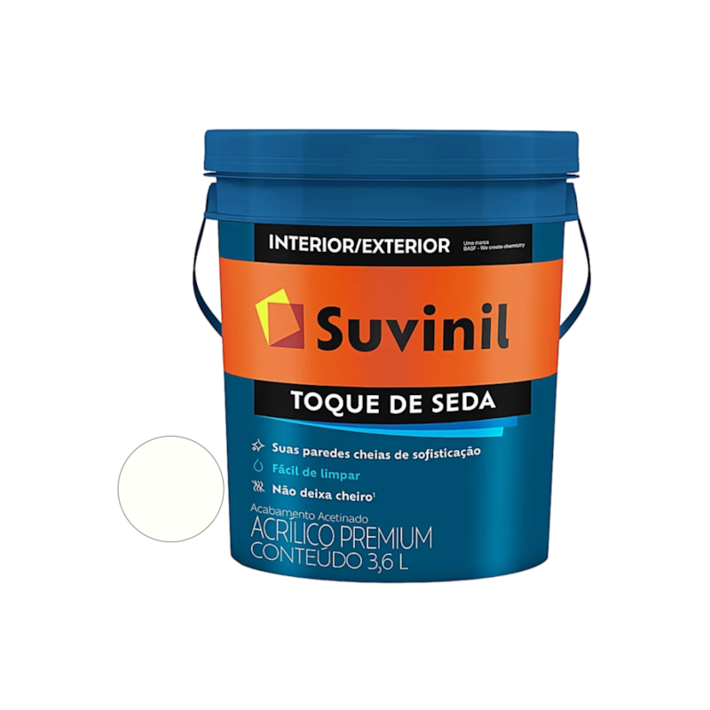 Tinta Acrílica Toque de Seda Acetinado Branco Neve 3,6L Suvinil