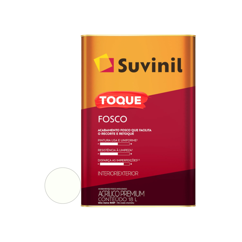 Tinta Acrílica Toque Fosco Branco Neve 18L Suvinil