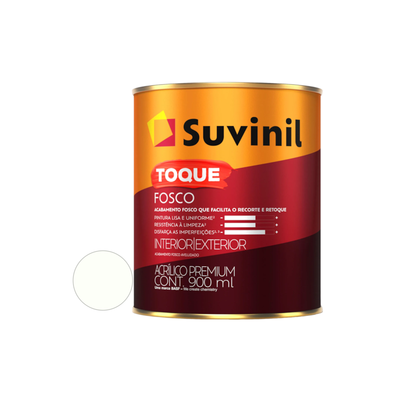 Tinta Acrílica Toque Fosco Branco Neve 900ml Suvinil