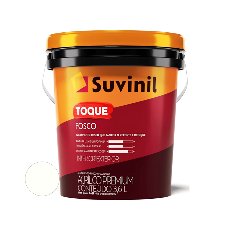 Tinta Acrílica Toque Fosco Branco Neve Novo 3,6L Suvinil