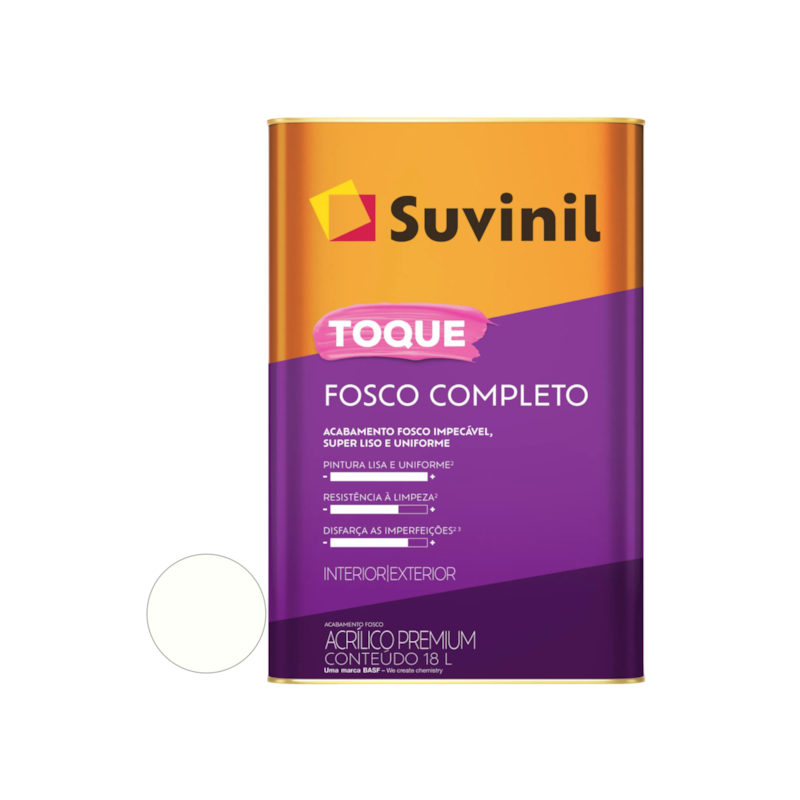 Tinta Acrílica Toque Fosco Completo Branco Neve 18L Suvinil