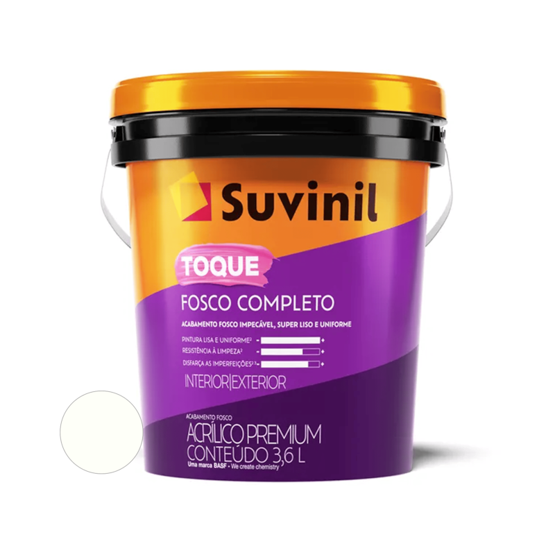 TInta Acrílica Toque Fosco Completo Branco Neve Novo 3,6L Suvinil