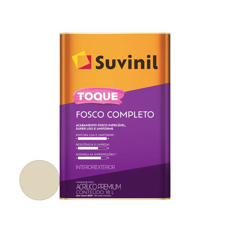 Tinta Acrílica Toque Fosco Completo Palha 18L Suvinil