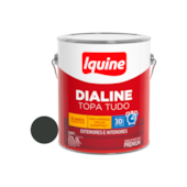 Tinta Esmalte Base de Água Dialine Topa Tudo Fosco Preto 3,0L Iquine