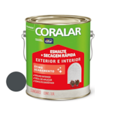 Tinta Esmalte Coralar Secagem Rápida Brilhante Cinza Escuro 3L Coral