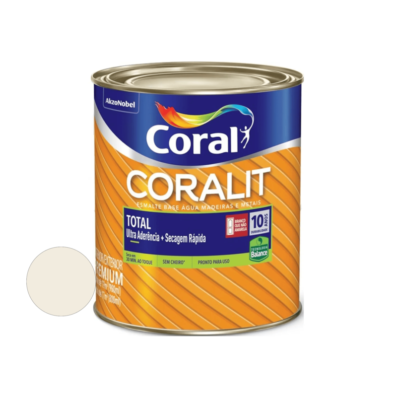 Tinta Esmalte Coralit Total Balance Fosco Branco 900ml Coral