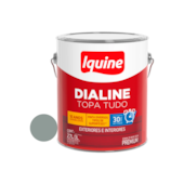 Tinta Esmalte Dialine Topa Tudo Alto Brilho Cinza Médio 3,0L Iquine