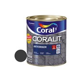 Tinta Esmalte Sintético Coralit Antiferrugem Preto 0,9L Coral