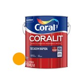 Tinta Esmalte Sintético Coralit Secagem Rápida Brilhante Amarelo 3,0L Coral