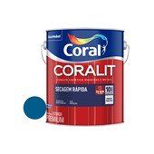 Tinta Esmalte Sintético Coralit Secagem Rápida Brilhante Azul França 3,0L Coral