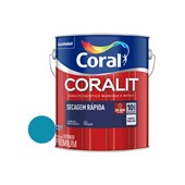 Tinta Esmalte Sintético Coralit Secagem Rápida Brilhante Azul Mar 3,0L Coral