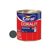 Tinta Esmalte Sintético Coralit Secagem Rápida Brilhante Cinza Escuro 750ml Coral