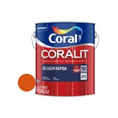 Tinta Esmalte Sintético Coralit Secagem Rápida Brilhante Laranja 3,0L Coral