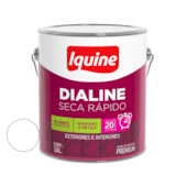 Tinta Esmalte Sintético Dialine Seca Rápido Acetinado Branco Neve 3,6L Iquine