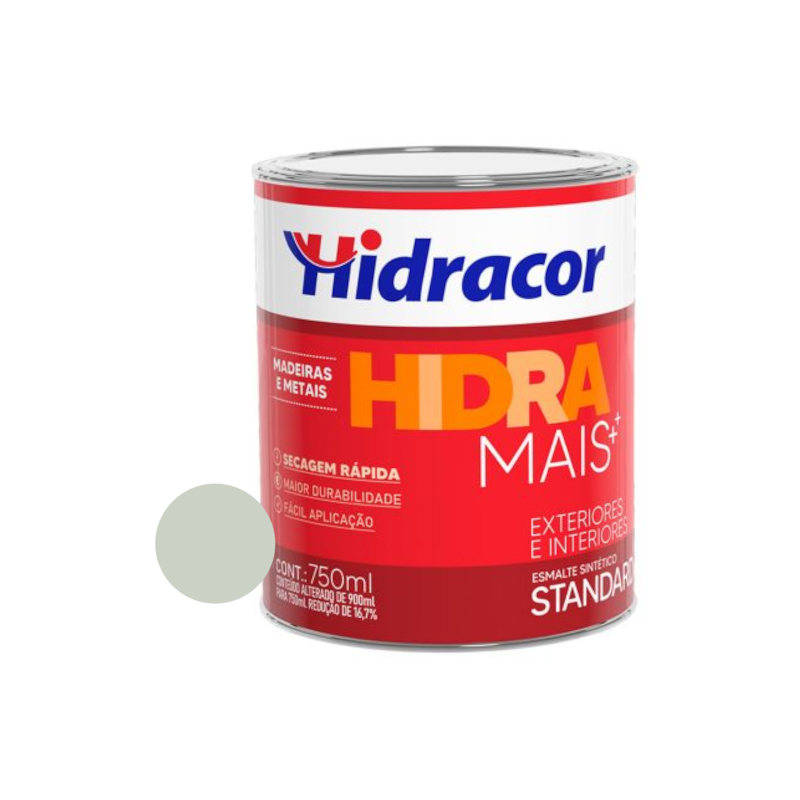 Tinta Esmalte Sintético Hidra Mais Alto Brilho Branco Gelo 750ml Hidracor