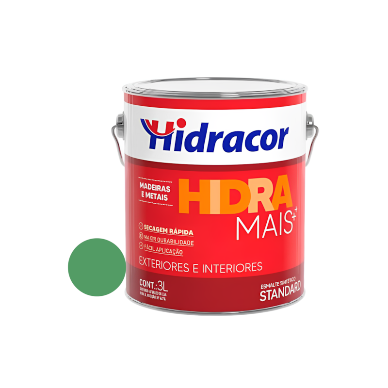 Tinta Esmalte Sintético Hidramais Verde Nilo 3L Hidracor