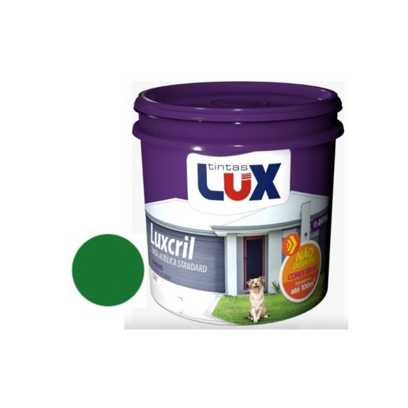 Tinta Luxcril Acrílico Fosco Verde Floresta 15L