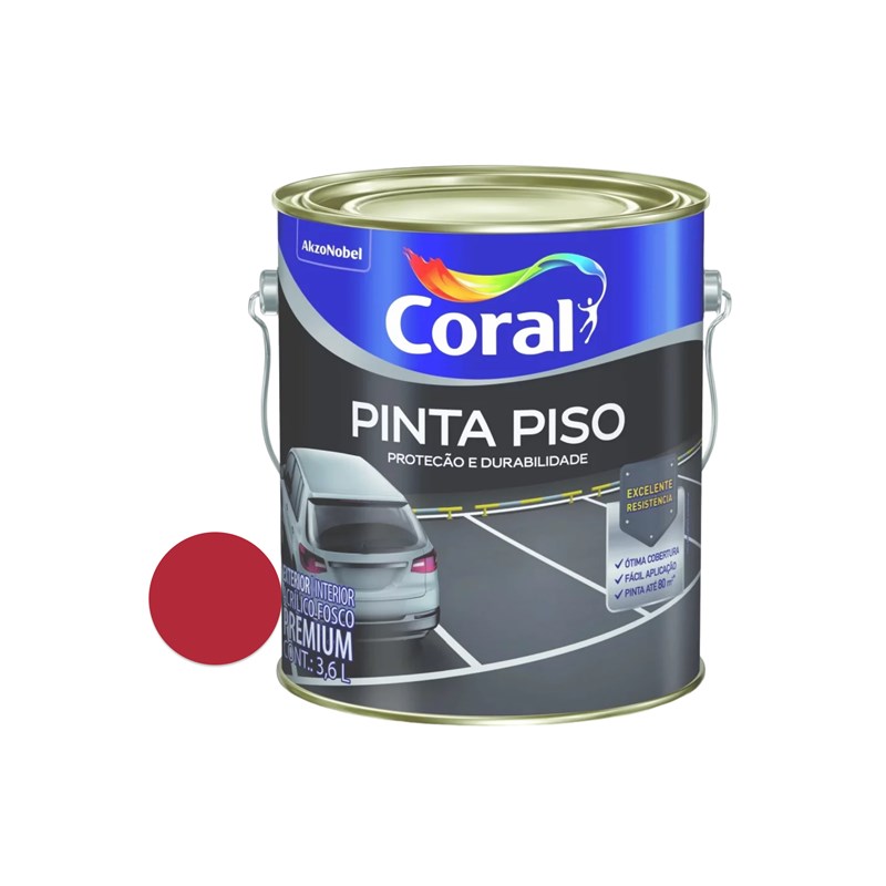 Tinta Pinta Piso Vermelho 3,6L Coral