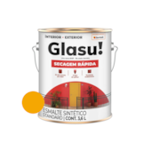 Tinta Secagem Rápida Brilhante Amarelo Ouro 3,6L Glasu