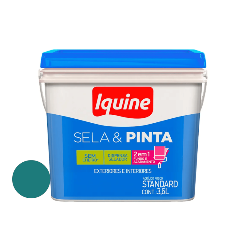 Tinta Sela e Pinta Azul Petróleo 3,6L Iquine