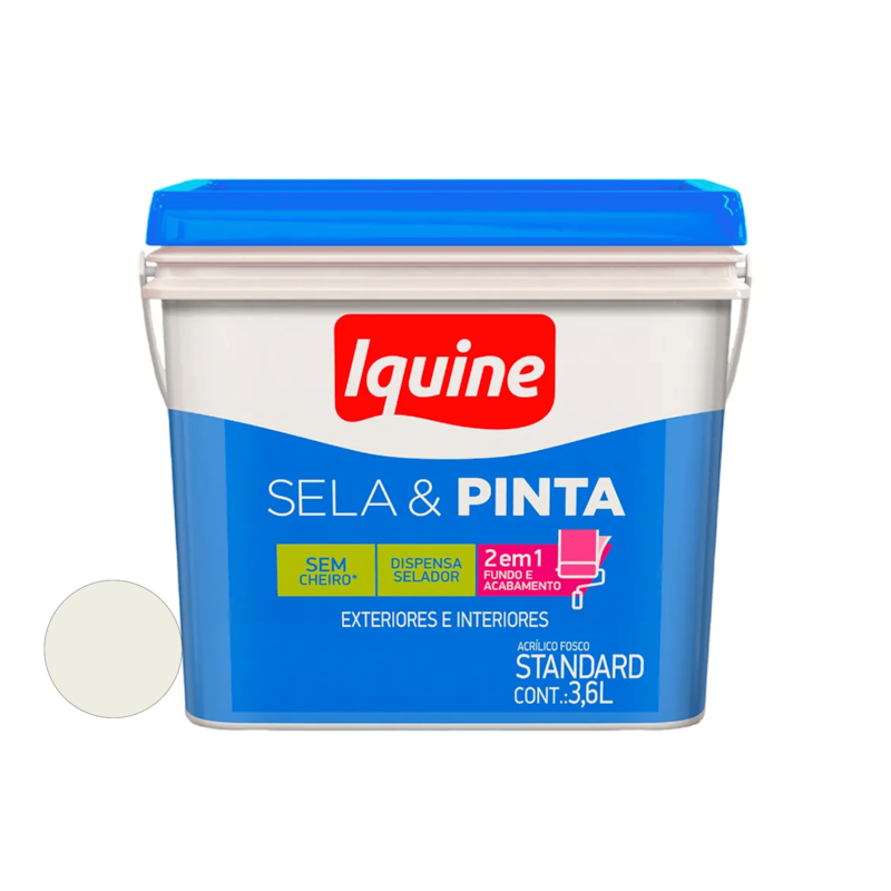 Tinta Sela e Pinta Branco Gelo 3,6L Iquine
