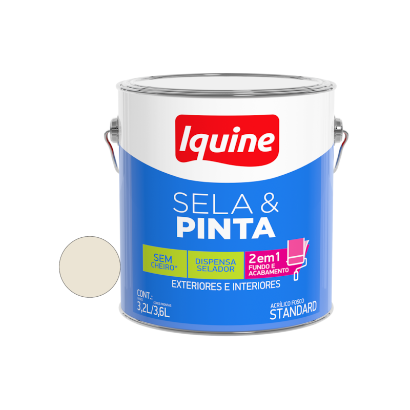 Tinta Sela e Pinta Branco Gelo 3,6L Iquine